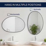 Lumis 24 in. W x 36 in. H Medium Irregular Oval Metal Framed Wall Mounted Mirror