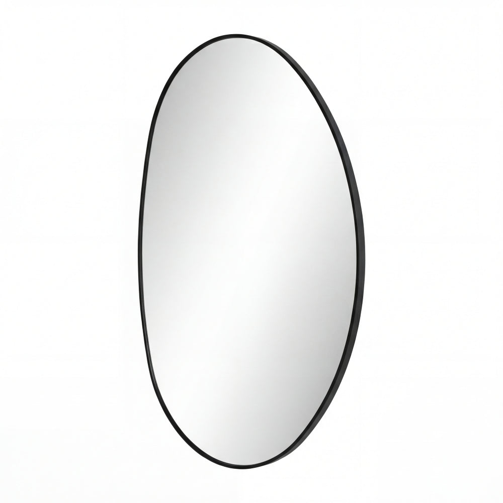 Lumis 24 in. W x 36 in. H Medium Irregular Oval Metal Framed Wall Mounted Mirror
