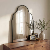Elvara 24 in. W x 36 in. H Medium Top Arch Metal Framed Wall Mounted Mirror