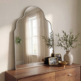Elvara 24 in. W x 36 in. H Medium Top Arch Metal Framed Wall Mounted Mirror