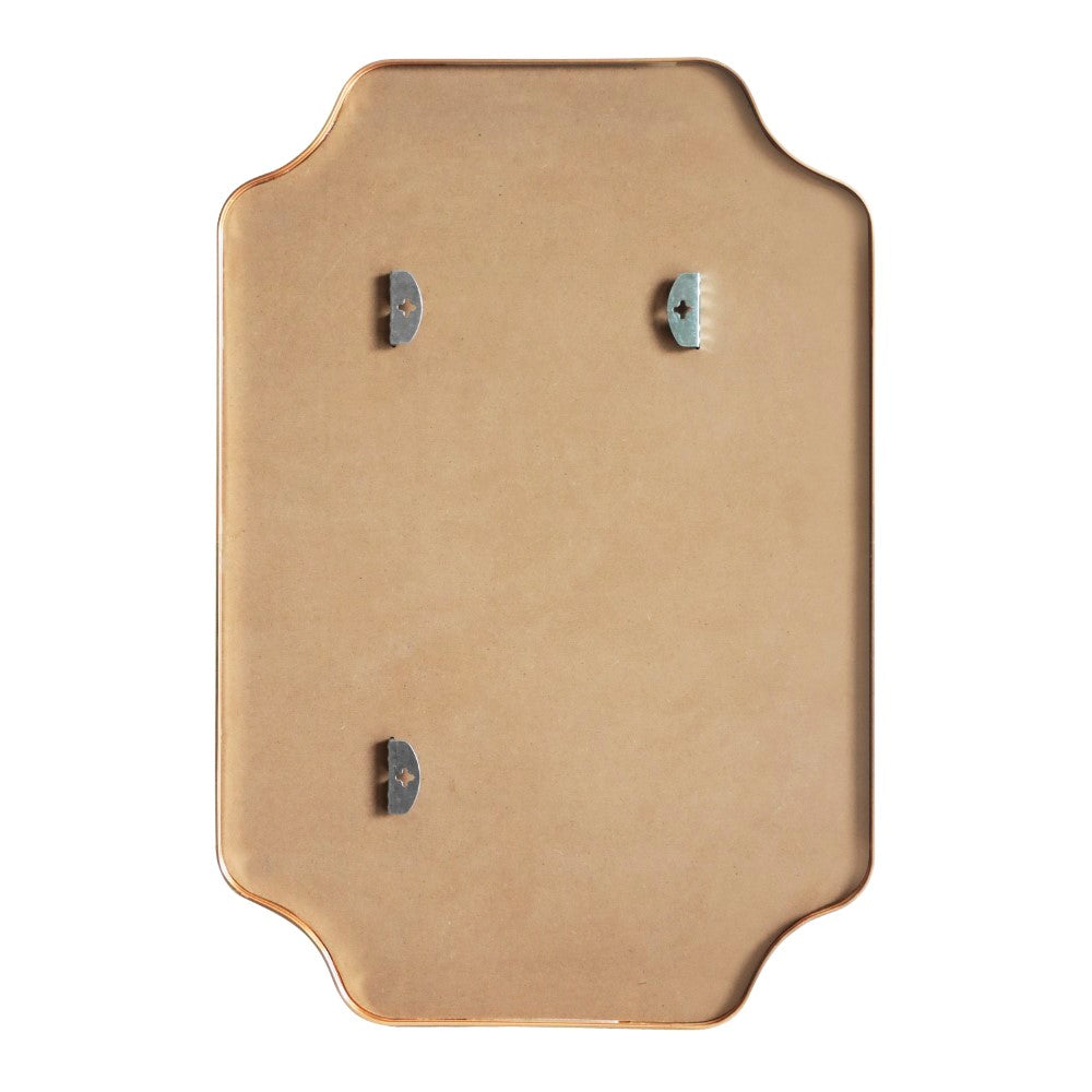 Elda 24 in. W x 36 in. H Medium Scalloped Rectangular Metal Framed Wall Mounted Mirror