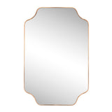 Elda 24 in. W x 36 in. H Medium Scalloped Rectangular Metal Framed Wall Mounted Mirror