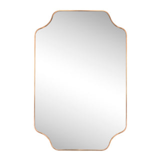 Elda 24 in. W x 36 in. H Medium Scalloped Rectangular Metal Framed Wall Mounted Mirror