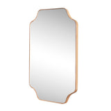 Elda 24 in. W x 36 in. H Medium Scalloped Rectangular Metal Framed Wall Mounted Mirror