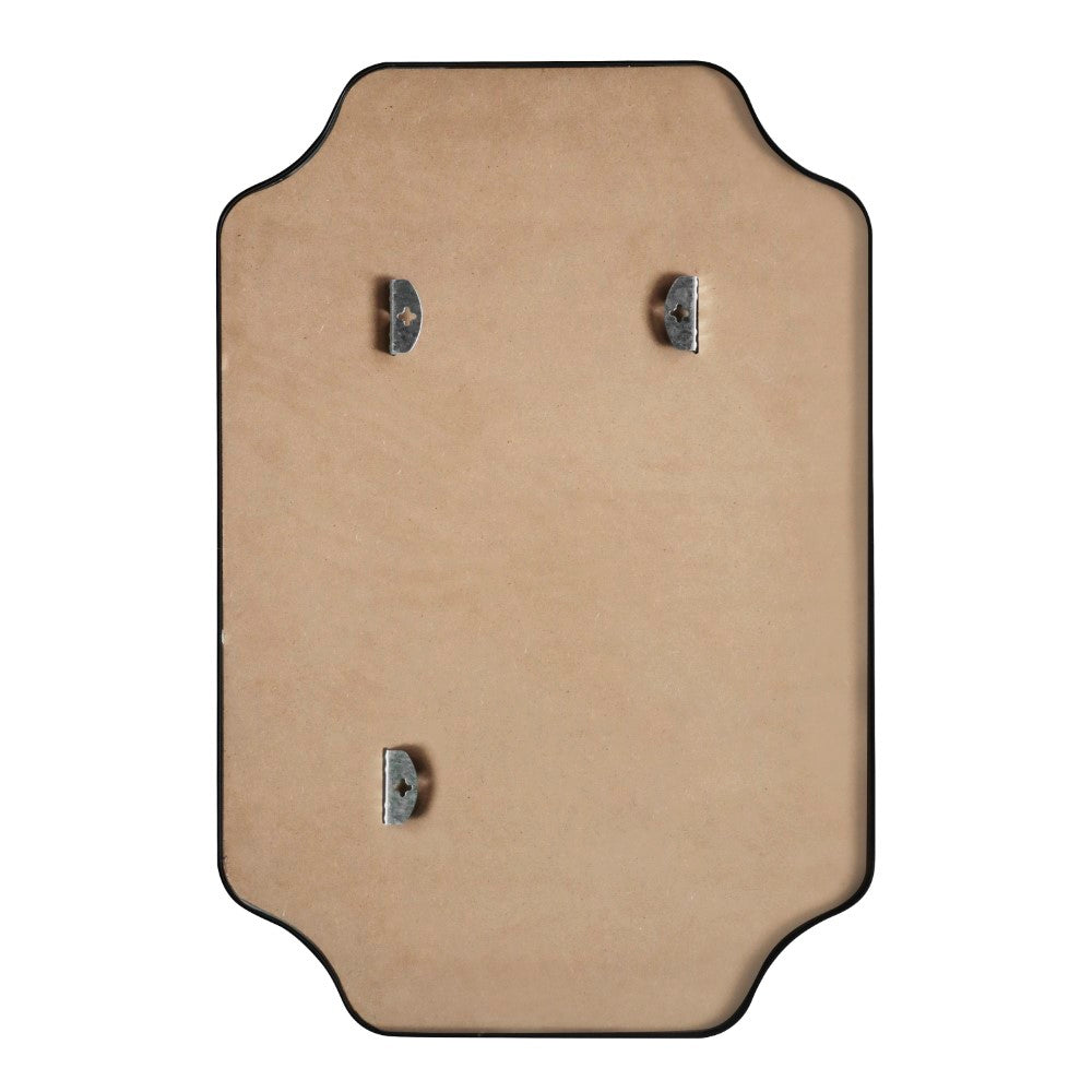 Elda 24 in. W x 36 in. H Medium Scalloped Rectangular Metal Framed Wall Mounted Mirror
