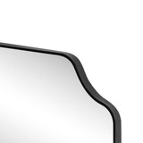 Elda 24 in. W x 36 in. H Medium Scalloped Rectangular Metal Framed Wall Mounted Mirror
