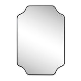 Elda 24 in. W x 36 in. H Medium Scalloped Rectangular Metal Framed Wall Mounted Mirror