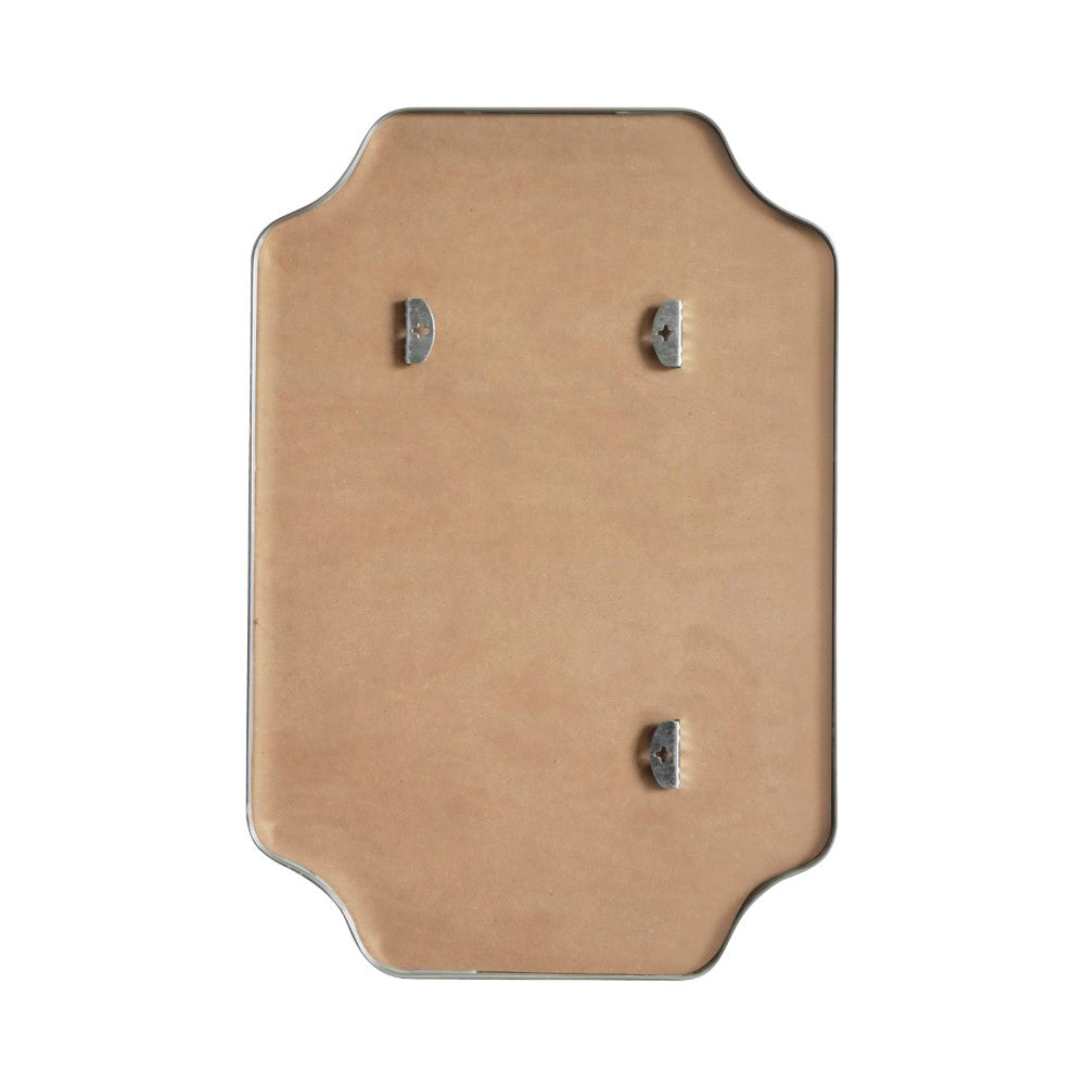 Elda 24 in. W x 36 in. H Medium Scalloped Rectangular Metal Framed Wall Mounted Mirror