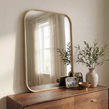 Sivo 24 in. W x 36 in. H Medium Rounded Rectangular Metal Framed Wall Mounted Mirror