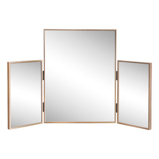 Tidalroot 3-Way 30 in. W x 20 in. H Medium Rectangular Trifold Adjustable Aluminum Alloy Framed Vanity Mirror for Tabletop and Wall Mount