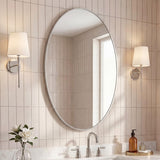 Sagegrove 24 in. W x 36 in. H Medium Oval Aluminum Alloy Framed Wall Mounted Mirror