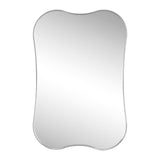 Olivefern 24 in. W x 36 in. H Medium Irregular Scallop Aluminum Alloy Framed Wall Mounted Mirror