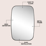Petalroot 24 in. W x 36 in. H Medium Capsule Oblong Oval Aluminum Alloy Framed Wall Mounted Mirror
