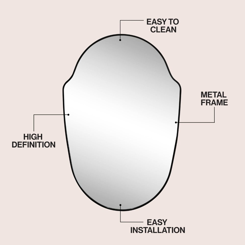 Auralith 24 in. W x 36 in. H Medium Shield Aluminum Alloy Framed Wall Mounted Mirror