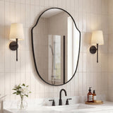 Auralith 24 in. W x 36 in. H Medium Shield Aluminum Alloy Framed Wall Mounted Mirror