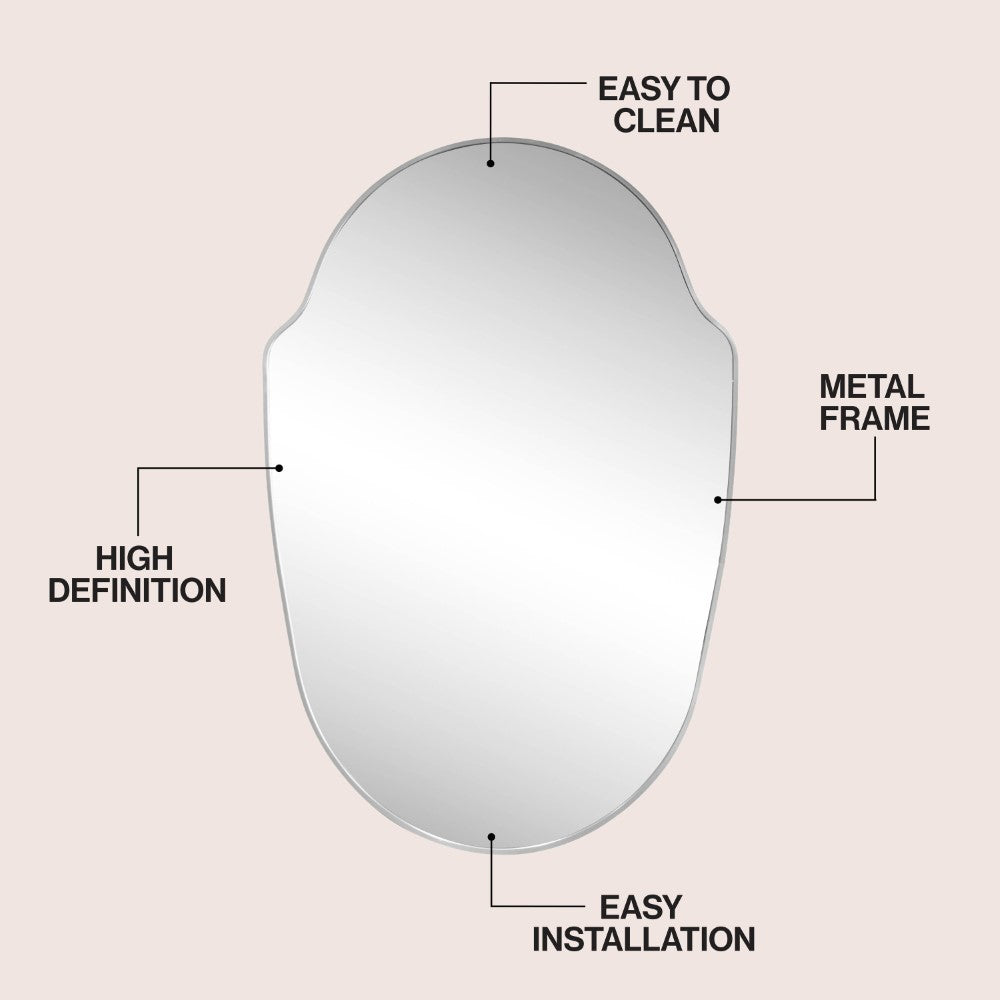 Auralith 24 in. W x 36 in. H Medium Shield Aluminum Alloy Framed Wall Mounted Mirror