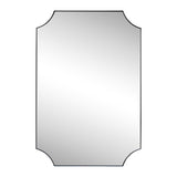Calyra 24 in. W x 36 in. H Medium Rectangular Scallop Beveled Corner Aluminum Alloy Framed Wall Mounted Mirror