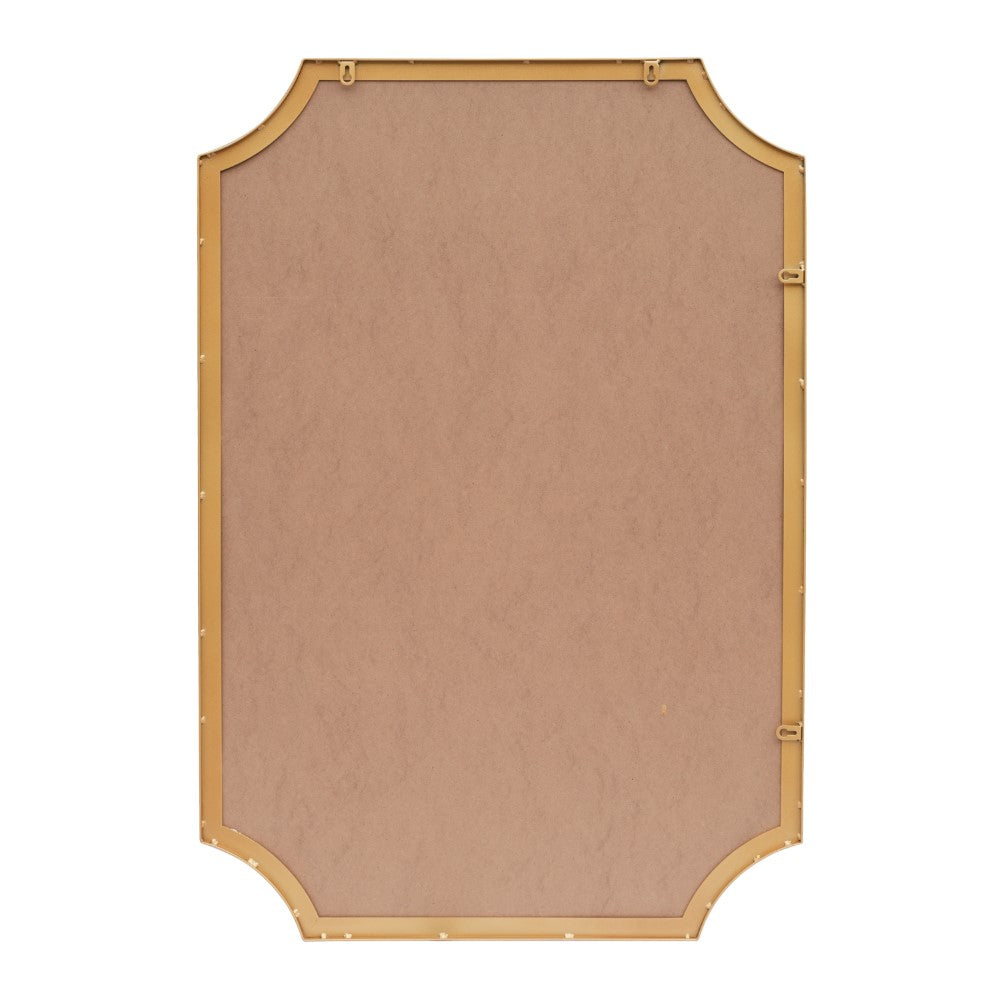 Calyra 24 in. W x 36 in. H Medium Rectangular Scallop Beveled Corner Aluminum Alloy Framed Wall Mounted Mirror