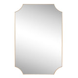 Calyra 24 in. W x 36 in. H Medium Rectangular Scallop Beveled Corner Aluminum Alloy Framed Wall Mounted Mirror