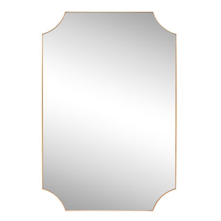 Calyra 24 in. W x 36 in. H Medium Rectangular Scallop Beveled Corner Aluminum Alloy Framed Wall Mounted Mirror