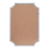 Calyra 24 in. W x 36 in. H Medium Rectangular Scallop Beveled Corner Aluminum Alloy Framed Wall Mounted Mirror