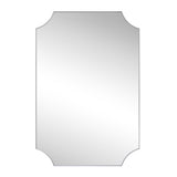 Calyra 24 in. W x 36 in. H Medium Rectangular Scallop Beveled Corner Aluminum Alloy Framed Wall Mounted Mirror