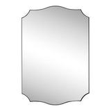 Elaris 24 in. W x 36 in. H Medium Crested Scallop Aluminum Alloy Framed Wall Mounted Mirror