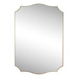Elaris 24 in. W x 36 in. H Medium Crested Scallop Aluminum Alloy Framed Wall Mounted Mirror