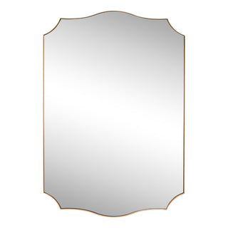 Elaris 24 in. W x 36 in. H Medium Crested Scallop Aluminum Alloy Framed Wall Mounted Mirror