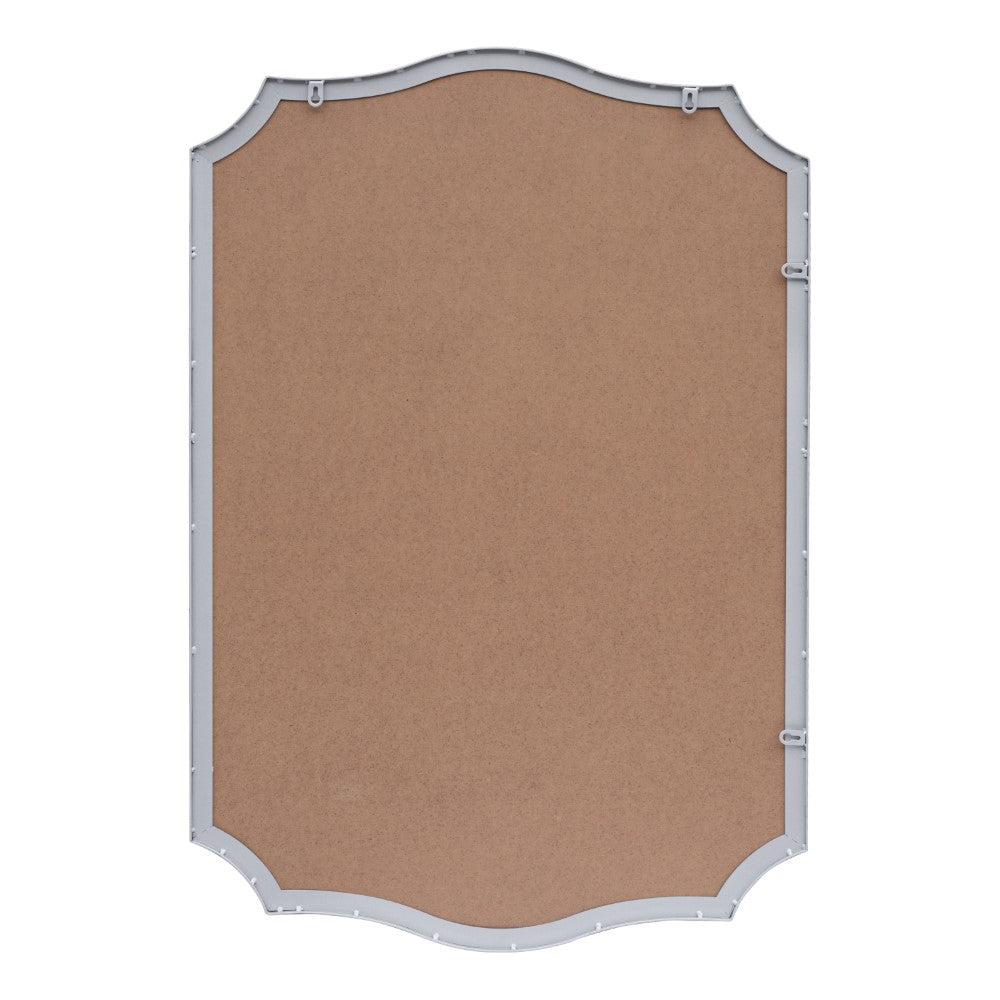 Elaris 24 in. W x 36 in. H Medium Crested Scallop Aluminum Alloy Framed Wall Mounted Mirror