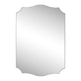 Elaris 24 in. W x 36 in. H Medium Crested Scallop Aluminum Alloy Framed Wall Mounted Mirror