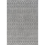 Kolkata Moroccan HYPE Boho Vintage Area Rug Gray/Ivory