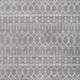 Kolkata Moroccan HYPE Boho Vintage Area Rug Gray/Ivory