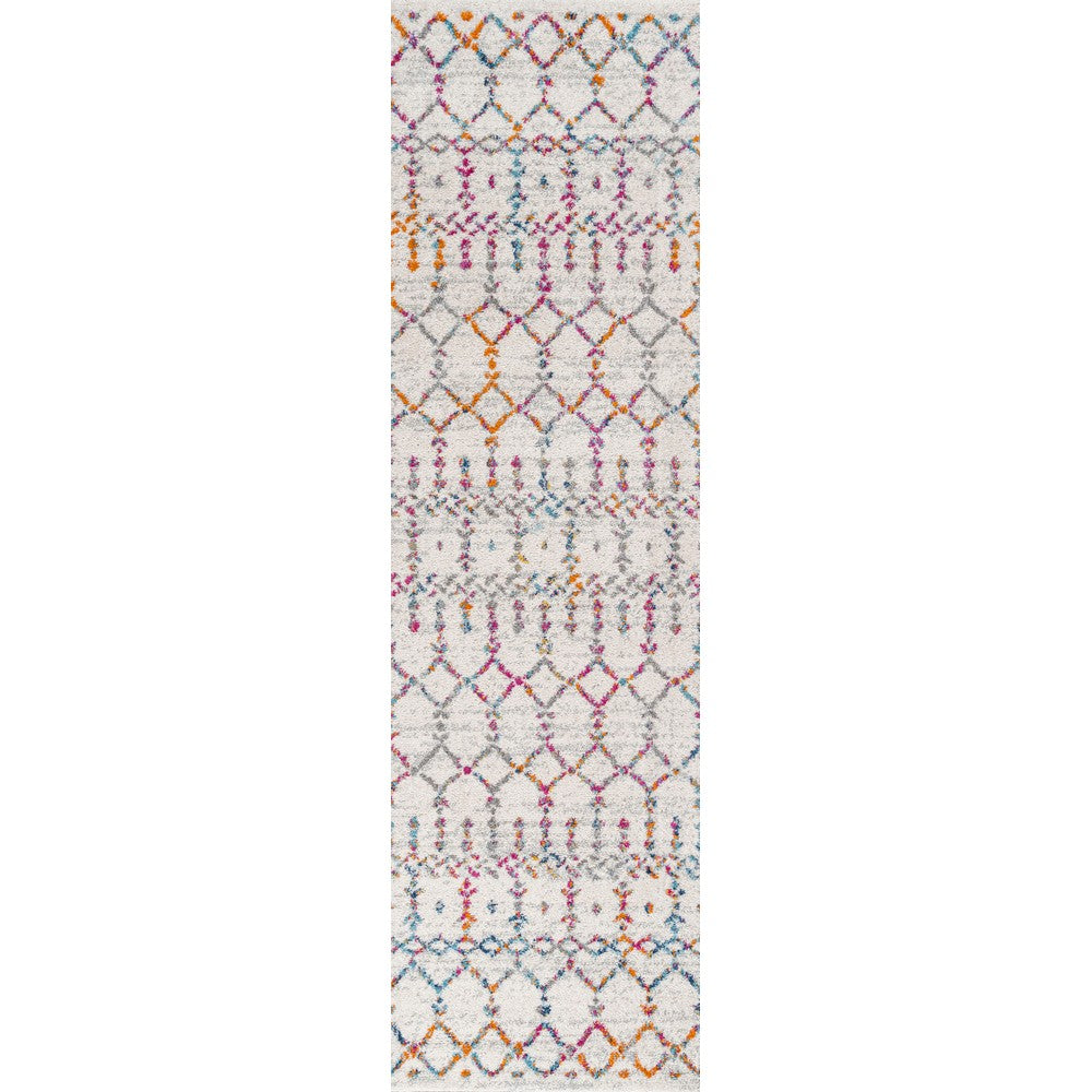 Kolkata Moroccan HYPE Boho Vintage Area Rug Ivory/Multi