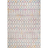Kolkata Moroccan HYPE Boho Vintage Area Rug Ivory/Multi