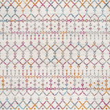 Kolkata Moroccan HYPE Boho Vintage Area Rug Ivory/Multi
