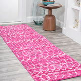 Kolkata Moroccan HYPE Boho Vintage Area Rug Fuchsia/Ivory