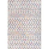 Kolkata Moroccan HYPE Boho Vintage Area Rug Cream/Multi