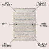 Palermo Williamsburg Minimalist Stripe Area Rug