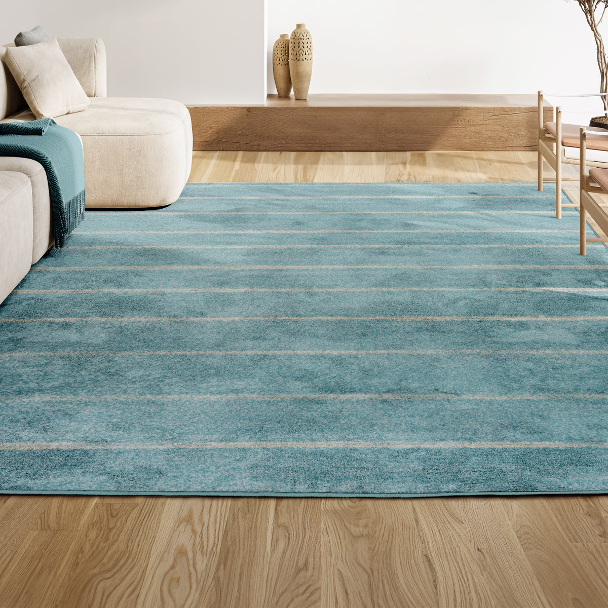 Palermo Williamsburg Minimalist Stripe Area Rug