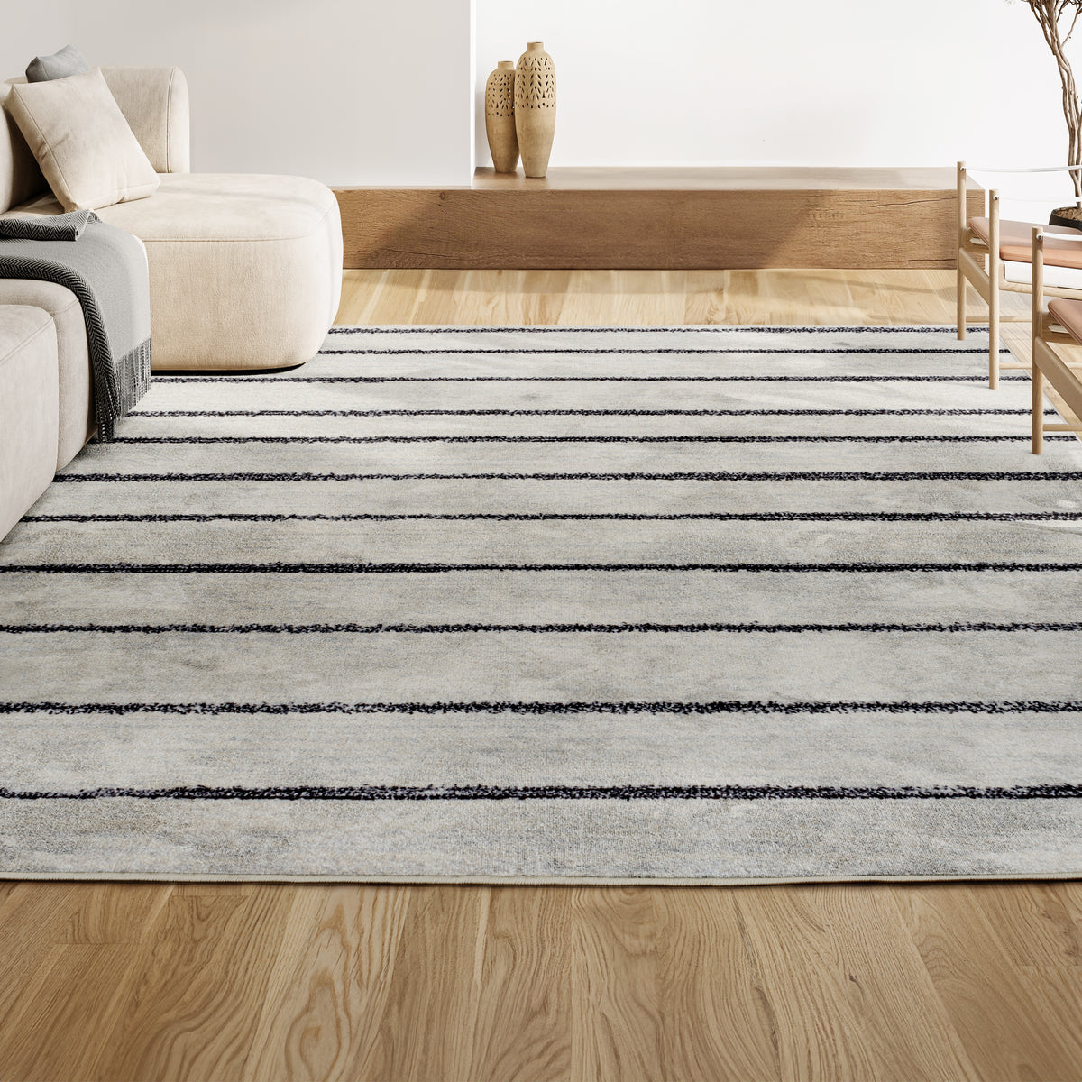 Palermo Williamsburg Minimalist Stripe Area Rug