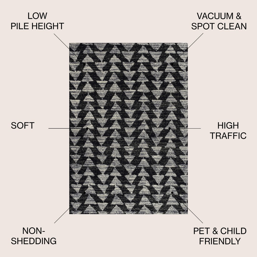 Tonga Aisha Moroccan Triangle Geometric Area Rug