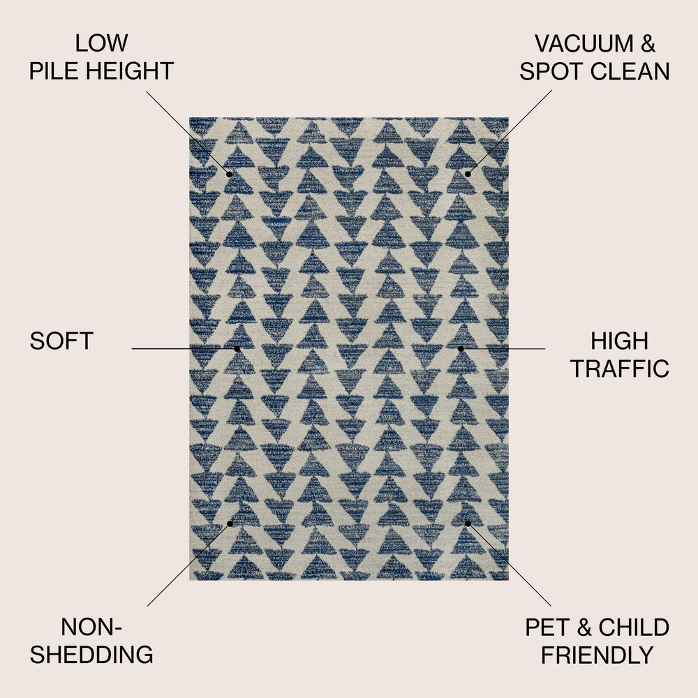 Tonga Aisha Moroccan Triangle Geometric Area Rug