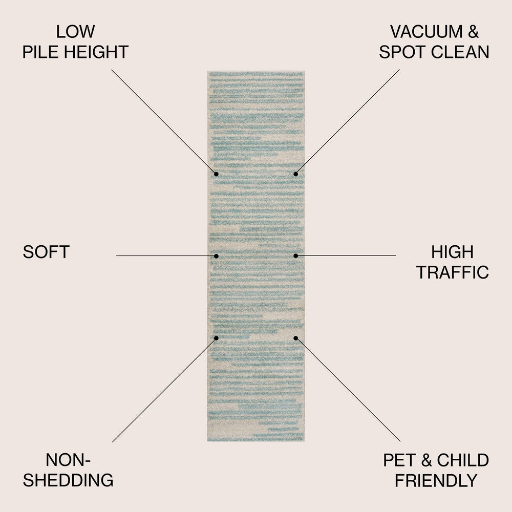 Brunei Khalil Modern Berber Stripe Area Rug