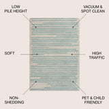 Brunei Khalil Modern Berber Stripe Area Rug