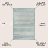 Brunei Khalil Modern Berber Stripe Area Rug