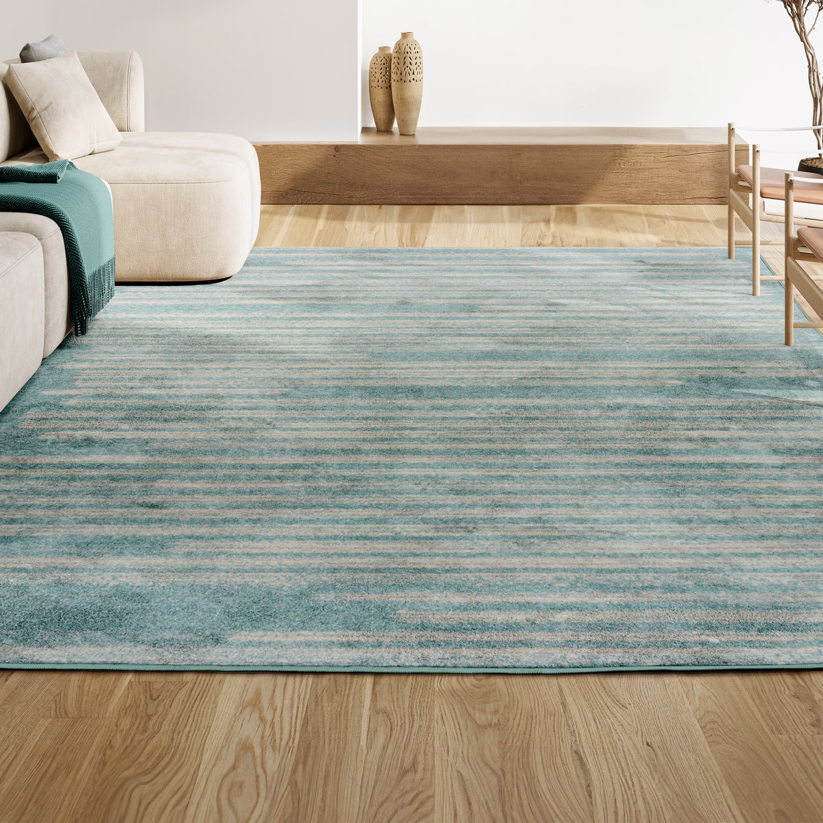 Brunei Khalil Modern Berber Stripe Area Rug
