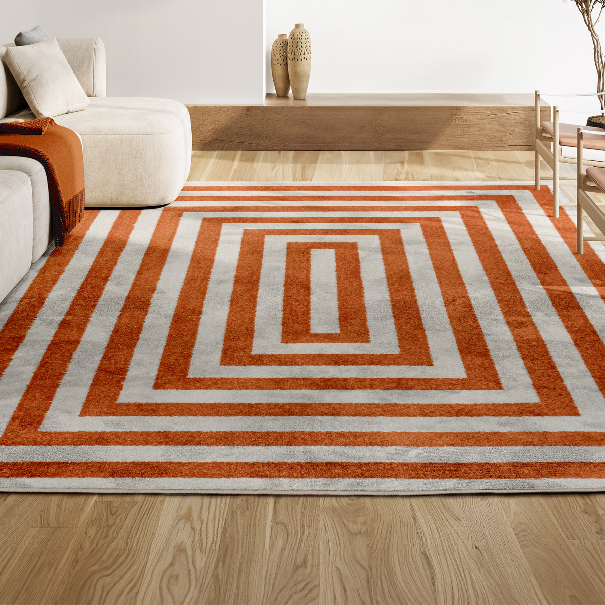 Madly Modern Classic Mitre Stripe Area Rug