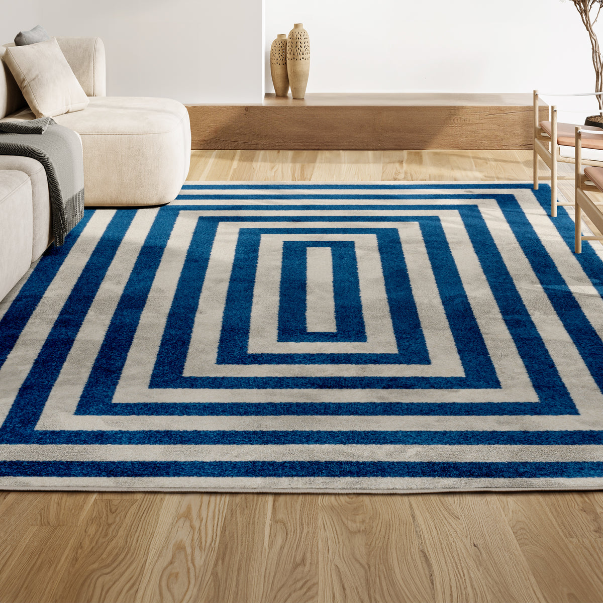 Madly Modern Classic Mitre Stripe Area Rug