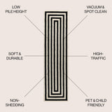 Madly Modern Classic Mitre Stripe Area Rug